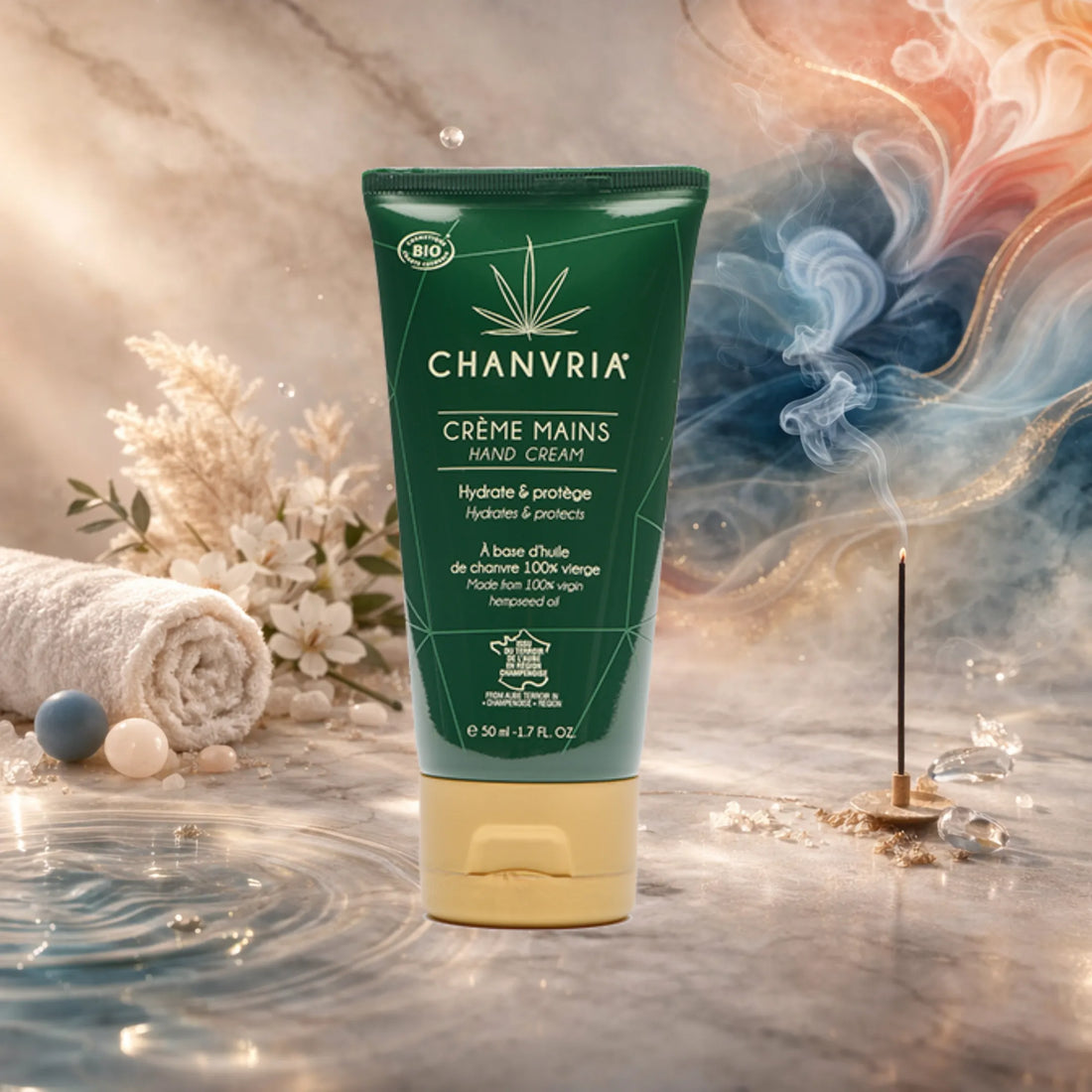 crème mains au chanvre Chanvria soin nourrissant pour protéger les mains toute l’année
