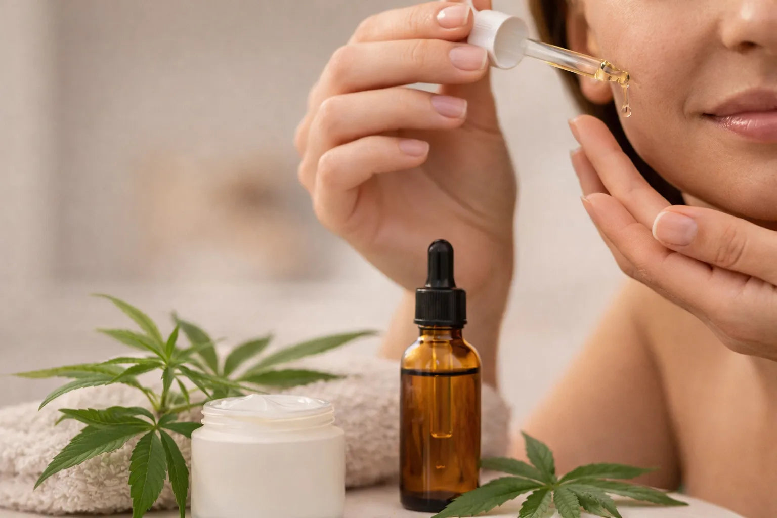 routine de soin naturelle pour hydrater la peau avec huile végétale