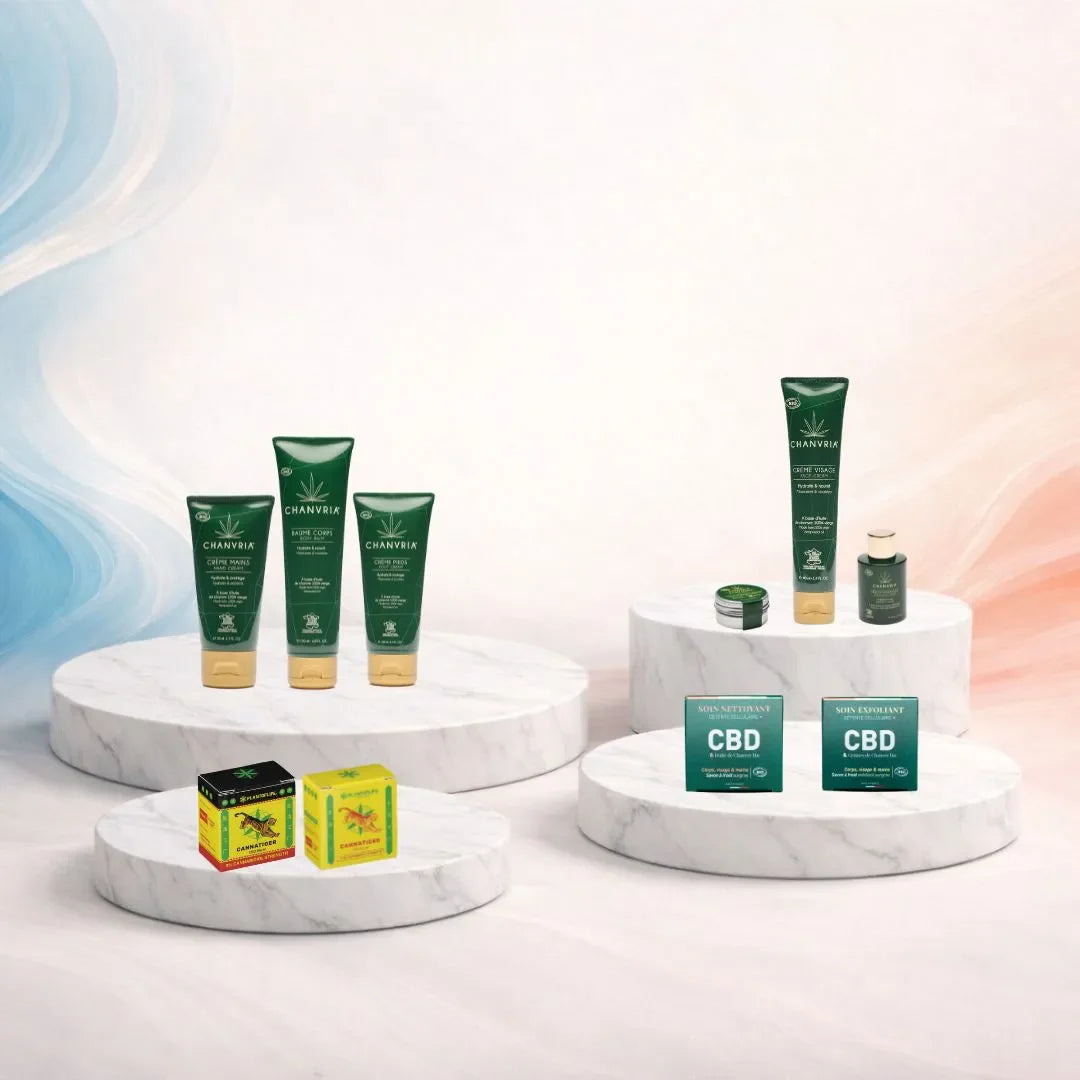 Meilleures ventes de cosmétiques naturels au chanvre bio avec sérum hydratant, crème visage et savon surgras