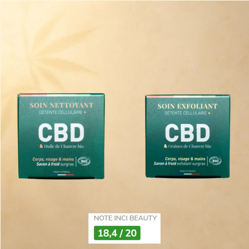 Coffret Savons Chanvre Bio & CBD – Nettoyant & Exfoliant - Rituel - SaBulle